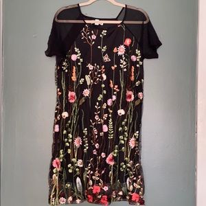 Sheer flower and plant dress